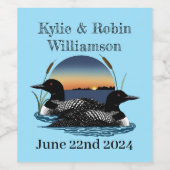 Loons Sunset Blue Weinetikett (Einzelnes Label)