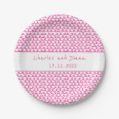 Loop De Loop Hot Pink Pappteller (Vorderseite)