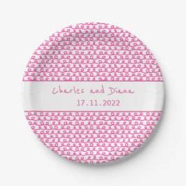 Loop De Loop Hot Pink Pappteller