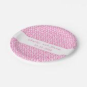 Loop De Loop Hot Pink Pappteller (Schrägansicht)