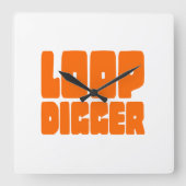 LOOP DIGGER QUADRATISCHE WANDUHR (Vorderseite)