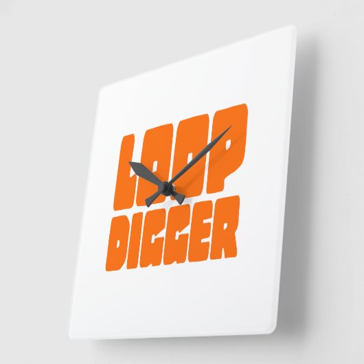 LOOP DIGGER QUADRATISCHE WANDUHR (Winkel)