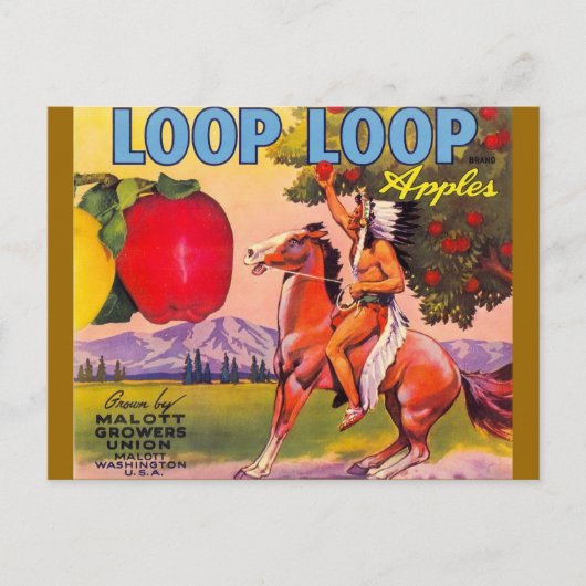 Loop Loop Äpfel Postkarte (Vorderseite)