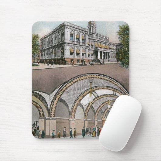 Loop Station, City Hall, NY Mousepad (Mit Mouse)