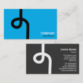 Loopline - Black on Sky Blue Visitenkarte (Vorne/Hinten)