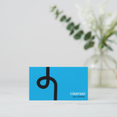 Loopline - Black on Sky Blue Visitenkarte (Stehend Vorderseite)