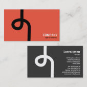 Loopline - Schwarz auf Orange Visitenkarte (Vorne/Hinten)