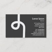 Loopline - Schwarz auf Orange Visitenkarte (Rückseite)