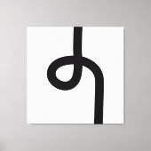 Loopline - Schwarz auf Weiß Leinwanddruck (Vorderseite)