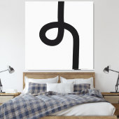 Loopline - Schwarz auf Weiß Leinwanddruck (Insitu (Schlafzimmer))