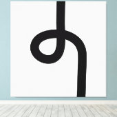 Loopline - Schwarz auf Weiß Leinwanddruck (Insitu (Holzboden))