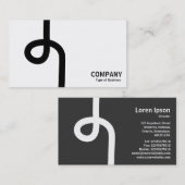 Loopline - Schwarz auf Weiß Visitenkarte (Vorne/Hinten)