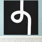 Loopline - Weiß auf Schwarz Leinwanddruck (Insitu (Holzboden))