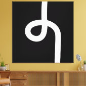 Loopline - Weiß auf Schwarz Leinwanddruck (Insitu (Wohnzimmer))