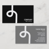 Loopline - Weiß auf Schwarz Visitenkarte (Vorne/Hinten)