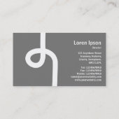 Loopline - Weiß auf Schwarz Visitenkarte (Rückseite)