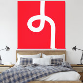 Loopline - White on Red Leinwanddruck (Insitu (Schlafzimmer))