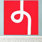 Loopline - White on Red Leinwanddruck (Insitu (Holzboden))