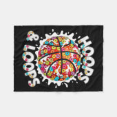 Loops Hoops Basketball Slam Dunk Farbige Fleecedecke (Vorderseite (Horizontal))