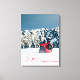 Loopy Liebe Herz String Simple Knoten Modernes Fot Leinwanddruck