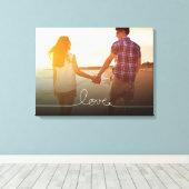 Loopy Liebe Herz String Simple Knoten Modernes Fot Leinwanddruck (Insitu (Holzboden))