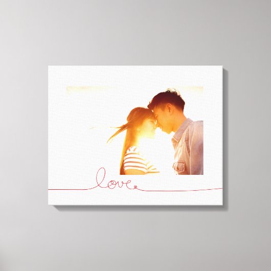 Loopy Liebe Herz String Simple Knoten Modernes Fot Leinwanddruck (Vorderseite)