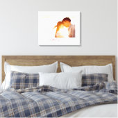 Loopy Liebe Herz String Simple Knoten Modernes Fot Leinwanddruck (Insitu (Schlafzimmer))