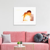 Loopy Liebe Herz String Simple Knoten Modernes Fot Leinwanddruck (Insitu (Wohnzimmer))