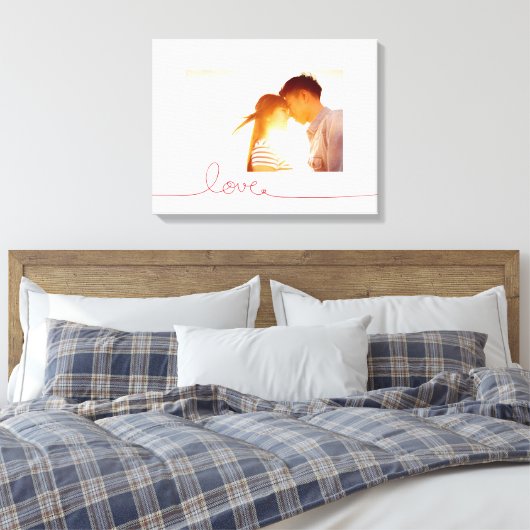 Loopy Liebe Herz String Simple Knoten Modernes Fot Leinwanddruck (Insitu (Schlafzimmer))