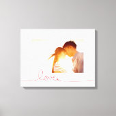 Loopy Liebe Herz String Simple Knoten Modernes Fot Leinwanddruck (Vorderseite)