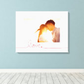 Loopy Liebe Herz String Simple Knoten Modernes Fot Leinwanddruck (Insitu (Holzboden))