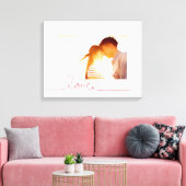 Loopy Liebe Herz String Simple Knoten Modernes Fot Leinwanddruck (Insitu (Wohnzimmer))