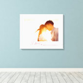 Loopy Liebe Herz String Simple Knoten Modernes Fot Leinwanddruck (Insitu (Holzboden))