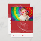 Loopy Liebe Hörsstudio Valentinstag Foto Einladung (Vorne/Hinten)