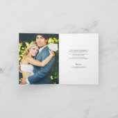 Loopy Liebe Line Heart Wedding Foto Danke Karte (Innenseite)