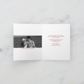 Loopy Liebe Lines White Wedding Einladungskarte (Innenseite)