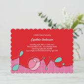 Loopy LIEBE Plaid Craft Chic Brautparty Party Einladung (Stehend Vorderseite)