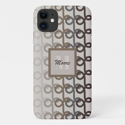 Loopy Lines - Brown Mocha Ombre Phone Case (Rückseite)