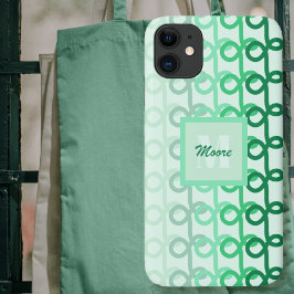 Loopy Lines - Green Ombre Phone Case