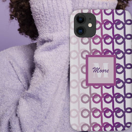 Loopy Lines - Lila Violet Ombre Handy Case