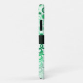 Loopy Lines mit Hybridpaisley Green Hues Ombre Case-Mate iPhone Hülle (Hinten/Rechts)