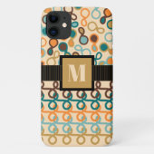 Loopy Lines mit Hybridpaisley in dunklem Retro Case-Mate iPhone Hülle (Rückseite)