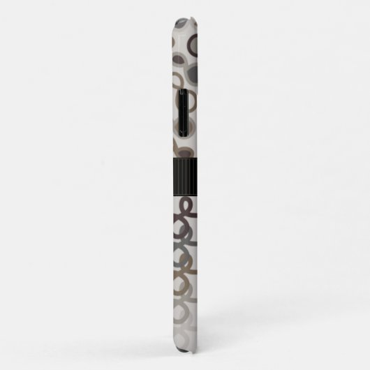 Loopy Lines mit Hybridpaisley Mocha Brown Ombre Case-Mate iPhone Hülle (Hinten/Rechts)