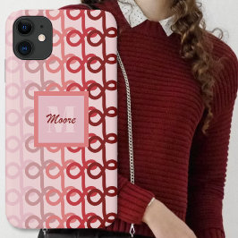Loopy Lines - Rot bis Rosa Ombre Handy Case
