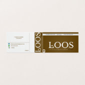 LOOS-GESCHÄFTSKARTE VISITENKARTEN (Außenseite Aufgefaltet)