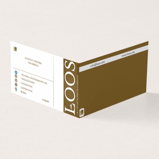 LOOS-GESCHÄFTSKARTE VISITENKARTEN (Vorderseite)