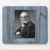 "Loos'd der Grenze-" rustikales Walt Whitman-Zitat Mousepad (Vorne)