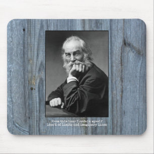 "Loos'd der Grenze-" rustikales Walt Whitman-Zitat Mousepad