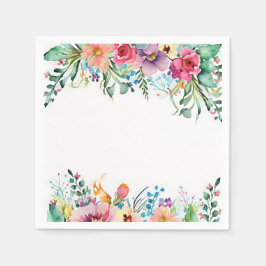 Loose Aquarellfarben Blume Hochzeit Geburtstag hel Serviette