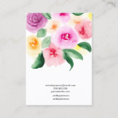 Loose Aquarellschmuck Ohrring-Anzeige Visitenkarte (Rückseite)